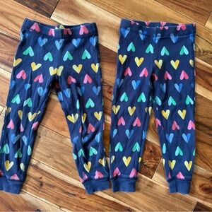 Primary Rainbow Heart PJ pants - size 2/3